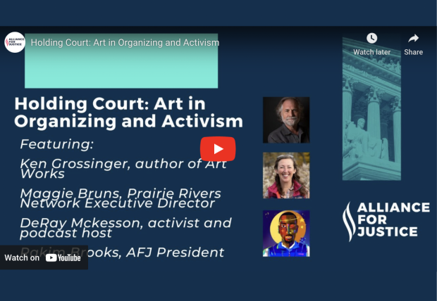 Holding Court: Art in Organizing and Activism Webinar